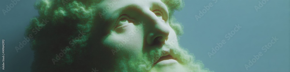 Aufkleber Ethereal AI Art Surreal Digital Portrait Exploring Emotional Depth, Mindful Tech Visualization for Next-Gen Creative Expression and Wellness Storytelling
