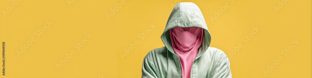Aufkleber anonymous digital persona minimalist cybersecurity silhouette exploring gen z tech identity, privacy