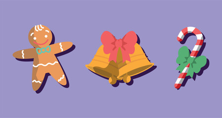 Set Icons Christmas elements