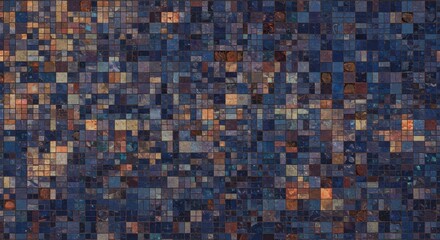 Abstract Mosaic Artwork Pixelated Texture
