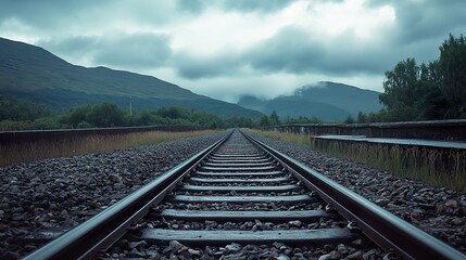railroad in the mountains