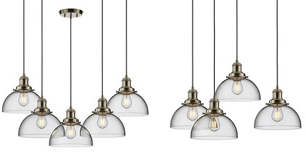 Modern multi light pendant lamp