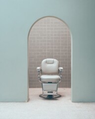 National Barber Mental Health Day Minimalist Wellness Sanctuary - Tranquil Salon Design Inspiring Self-Care and Professional Mindfulness Retreat