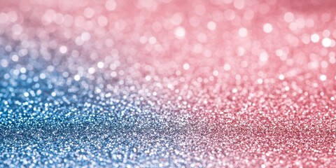 Fototapeta premium A pink and blue glittery background with a bokeh effect, a glittery texture, and a shiny background.