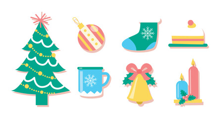 Set Icons Christmas elements