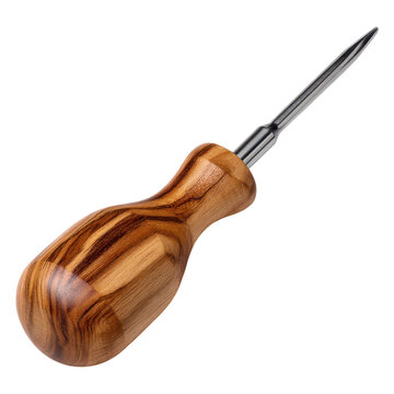 High quality wooden handled ice pick tool isolated transparent background ideal for bars restaurants and cocktails