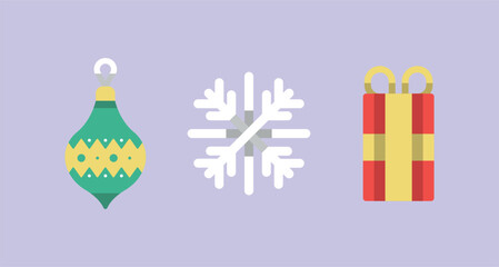 Set Icons Christmas elements