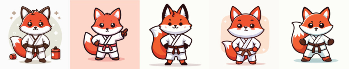 cute fox vector in karate costume © sarah16blakeyxh2