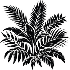 Tropical Plant landscape element vector illustration isolated on a white background