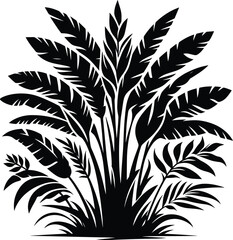 Tropical Plant landscape element vector illustration isolated on a white background