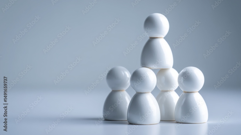 Poster diverse group of individuals representing structured architecture concept for effective team collabo