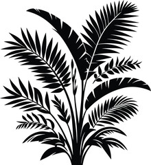 Tropical Plant landscape element vector illustration isolated on a white background