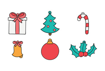 Set Icons Christmas elements