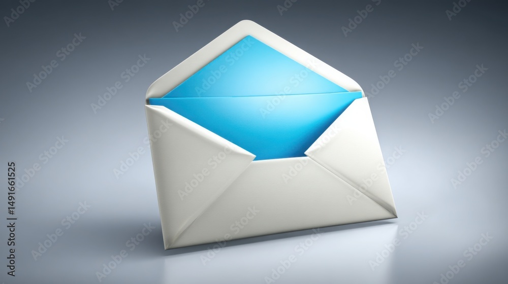 Poster simple envelope on a white background representing subject line testing engine and email optimizatio
