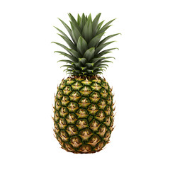 Whole Ripe Pineapple Fruit Isolated

