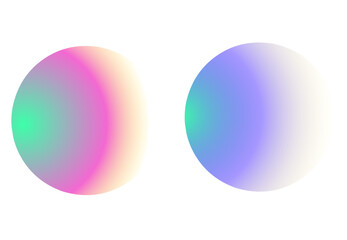 two circles with colorful gradient transitions