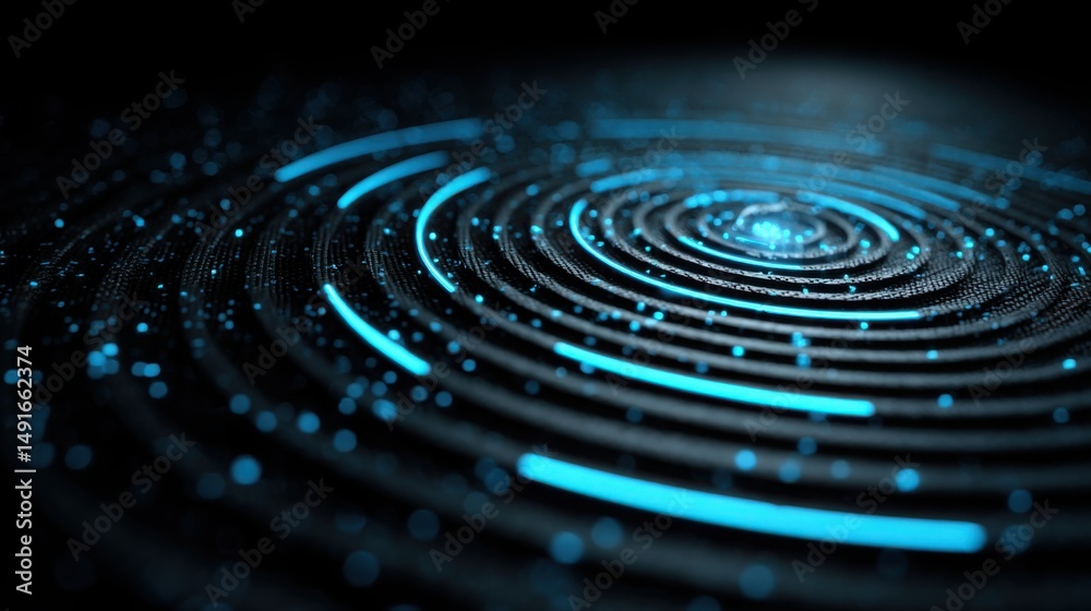 Poster unique spiral pattern illustrating technical breakout concepts and visual dynamics for creative anal