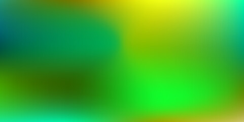 Abstract green and colourful backdrop design with light blur effect, showing a gradient of green and blue with soft motion lines