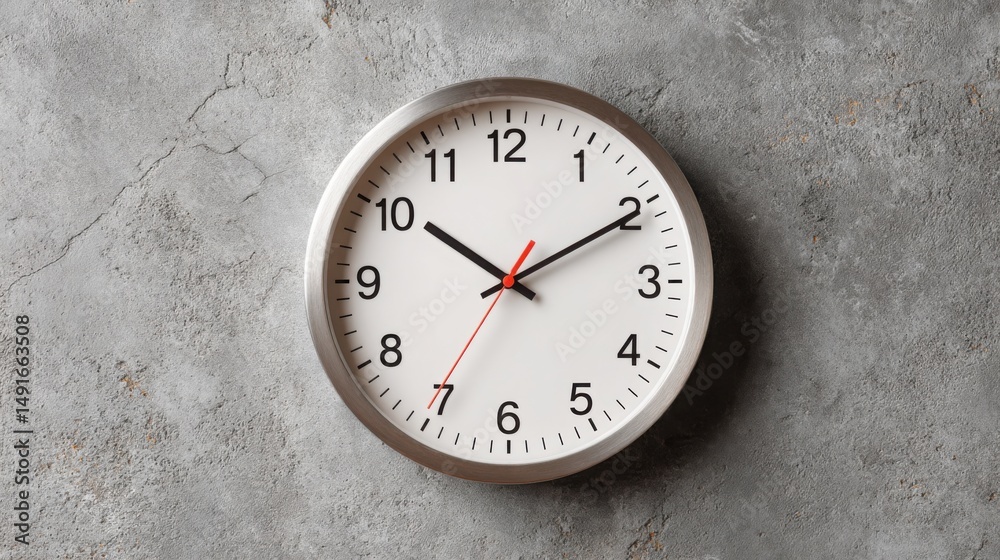 Poster elegant wall clock displaying timing harmony with fibonacci design for a perfect cadence in any spac