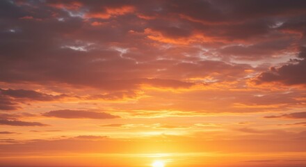 Fototapeta premium Fiery Sunset Sky A Stunning Natural Scene