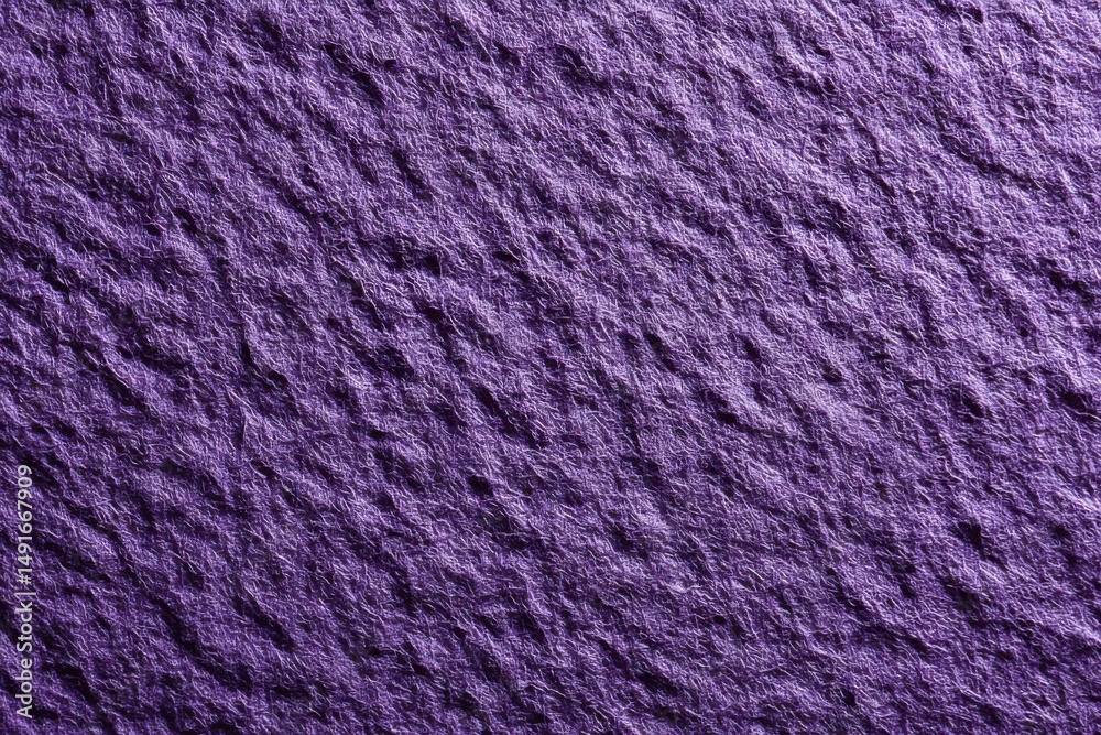 Fototapete Detailed Close-Up of Purple Wool Fabric Texture Showing Fibers and Weave Pattern for Textile Design and Backgrounds