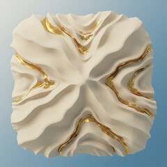 Cream & Gold Undulations