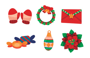 Set Icons Christmas elements
