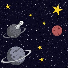 Cosmic Cartography: A Starry Night's Tale