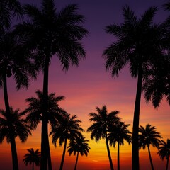 Crimson Sunset Silhouette