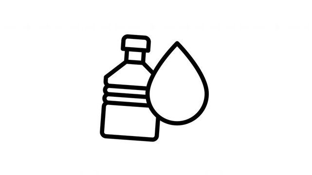 water bottle animated icon