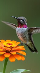 Fototapeta premium Hummingbird's Embrace
