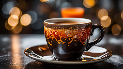 Fototapeta premium Citrus-Infused Espresso – Bright Mornings in Every Sip