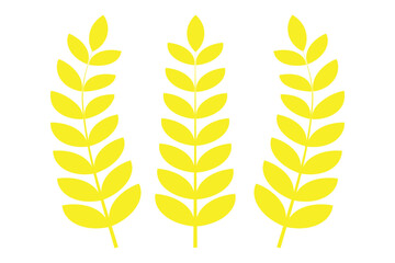 Wheat or rice icon symbol. Wheat icon vector illustration.