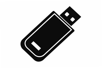 usb flash drive silhouette