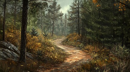 Obraz premium A Scenic National Park with Majestic Mountains and Forest Views