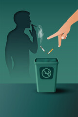 Anti-Smoking Campaign Dispose of Cigarettes for a Healthier Life