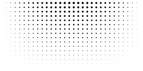 Set of halftone dots gradient pattern texture isolated on white background. Straight dotted spots using halftone circle dot raster texture. Vector blot half tone collection.