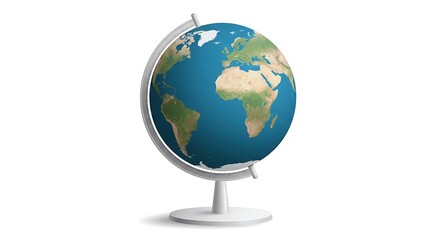 Detailed world map globe