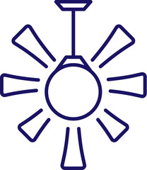 Lamp, Lustre or Chandelier Related Icon for Web Sites, Books, Cards, Apps
