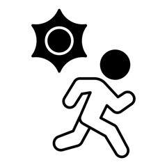 Sun Run dualtone icon

