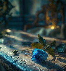 Fototapeta premium blue rose 4