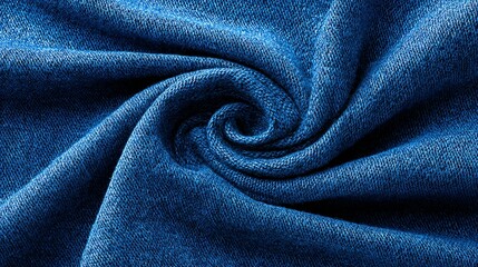 Fototapeta premium Close-up view of a deep blue fabric texture.