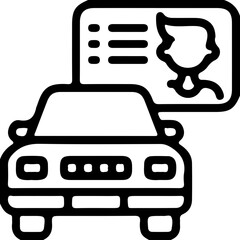 Driving license icon