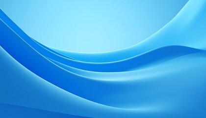Abstract Blue Waves: A Serene Digital Artwork