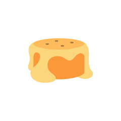 Minimalist cartoon dessert with a transparent background, offering a sweet treat visual