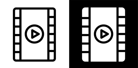 Film Reel Play Icon - Movie, Video, Entertainment