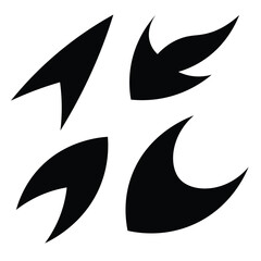 Obraz premium black arrow sign element transparent template vector design 