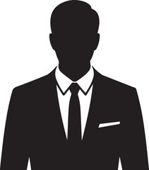 Business Man Silhouette - Professional Profile Icon 2