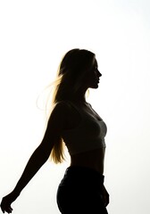 Fototapeta premium Silhouette of Serenity AI Generated