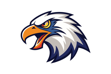 Fototapeta premium Eagle Head mascot isolated on a white background